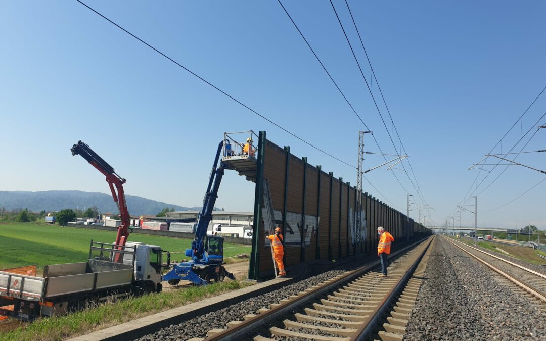SOSTITUZIONE BARRIERE ANTIRUMORE SU RILEVATI INTERVENTO DI RINFORZO
